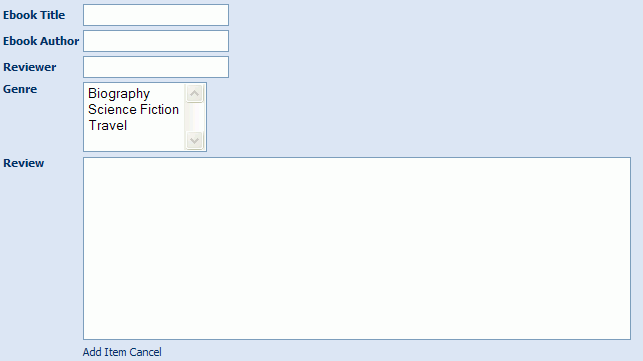 What the Ebook Review Form Will Look Like When Completed