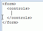 Cursor Between Controls tags