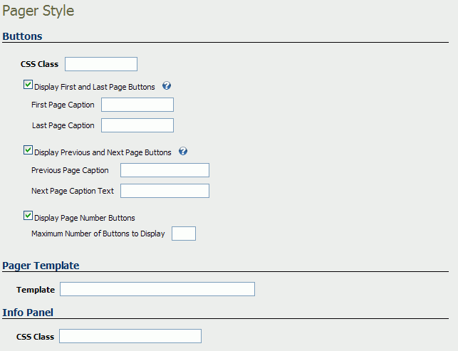Pager Style Tab