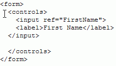 Simple form with FirstName text box defined