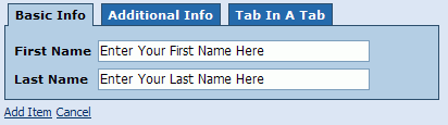 Tabstrip Sample - Basic Info Tab