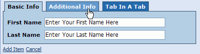 Tabstrip Sample - Hovering Over A Tab