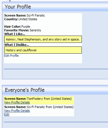 Your Profile and Everyone's Profiles viewed by User #2