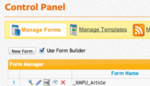 Tick Use Form Builder box