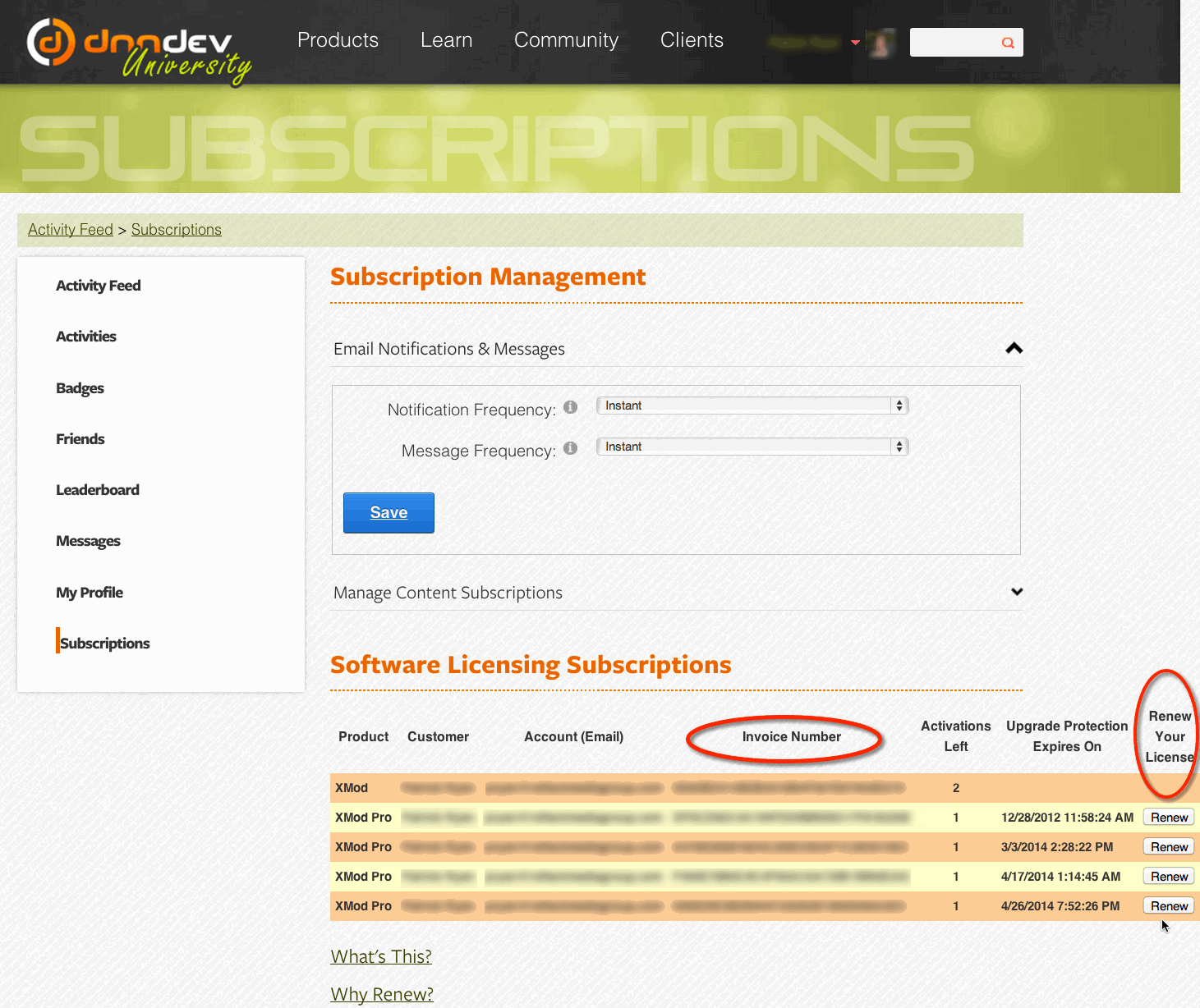 View your Software Licensing Information